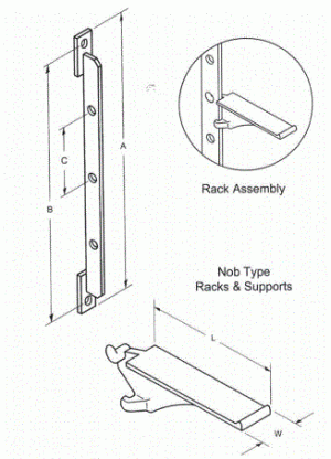 NOB TYPE CABLE RACKS & SUPPORT ARMS